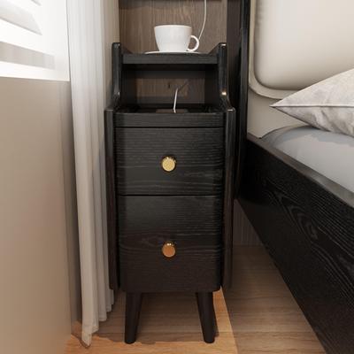 全实木床头柜橡木迷你小型超极窄床边柜20公分30cm窄边夹缝置物架