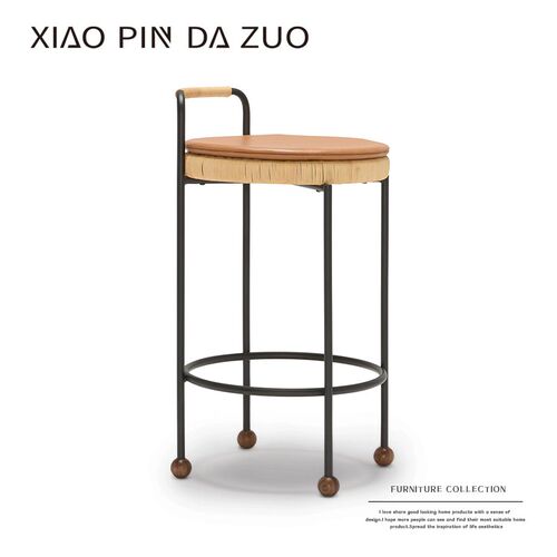 热销小品大作新款轻奢简约家用北欧吧椅酒吧椅P别墅高脚凳设计师