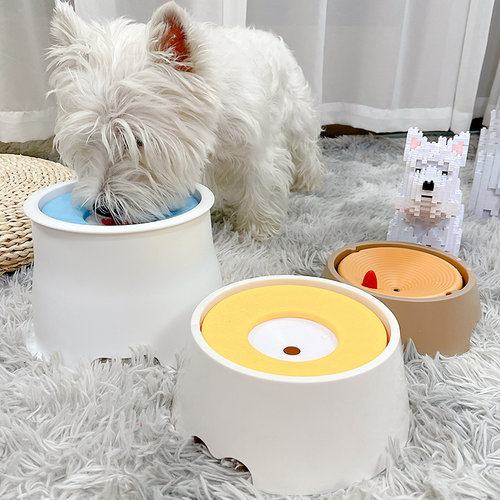 热销狗狗喝水碗不湿嘴猫水碗猫咪护颈狗水盆宠物T用品防打翻漂浮