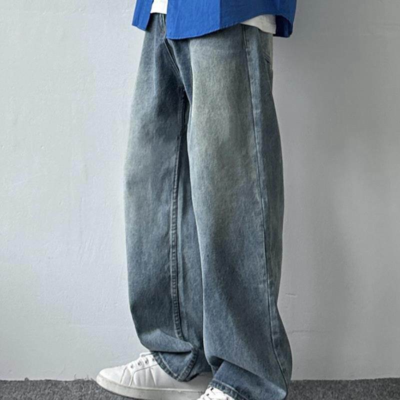 2025新款宽松直筒牛仔裤春秋款男生长裤子百搭暗物质dark matter