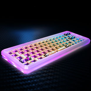 GH60%GK6164木壳铝壳金属PC透明外壳RGB蓝牙无线双模机械键盘套件