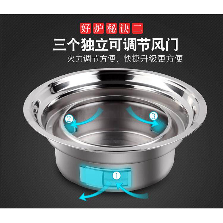 韩式圆形烧烤炉户外木炭轻烟商用烧烤炉木炭家用烧烤架烤肉锅煎盘