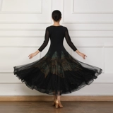 Новое осеннее платье для современных бальных танцев, юбка для бальных танцев, костюм для вальса, костюм для выступлений, большая юбка-качели