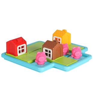 儿童益智拼图思维3到6三只小猪5智力小红帽早教桌面游4岁入门玩具