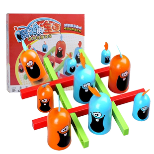 贪子井字棋奇鸡连连看桌面游戏亲子双人互动大吃小益智早教玩具3+