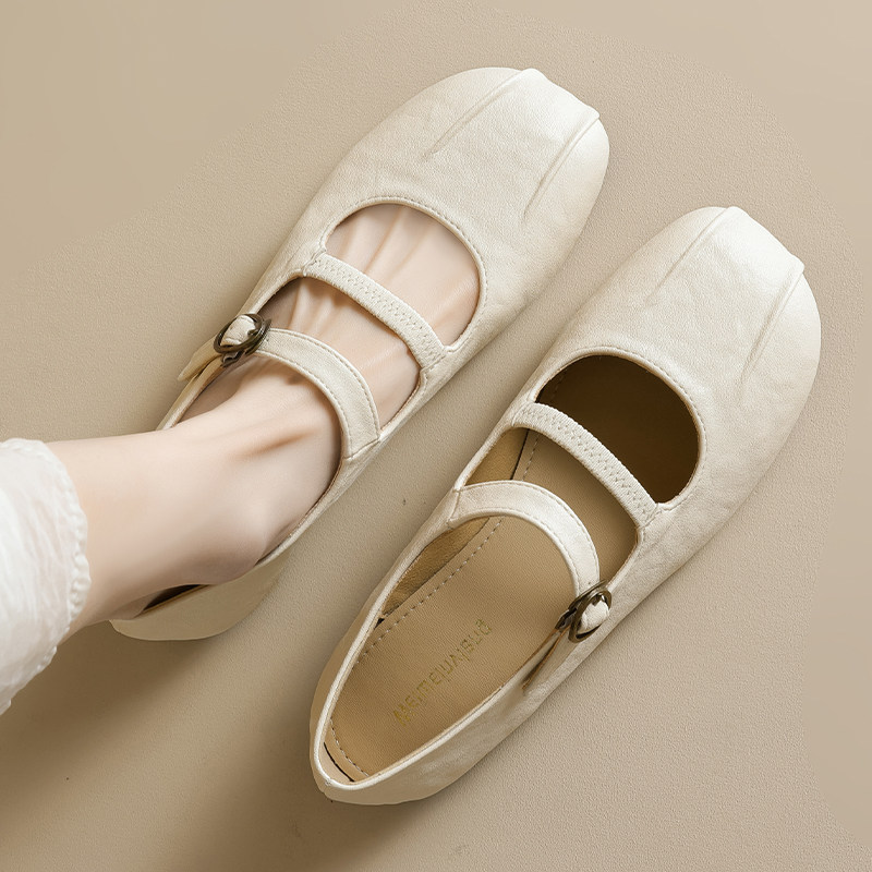 法式配裙子单鞋女2025夏季新款复古百搭平底浅口软底玛丽珍奶奶鞋,女鞋,浅口单鞋,淘宝优惠券,粉丝福利购,淘宝优惠卷