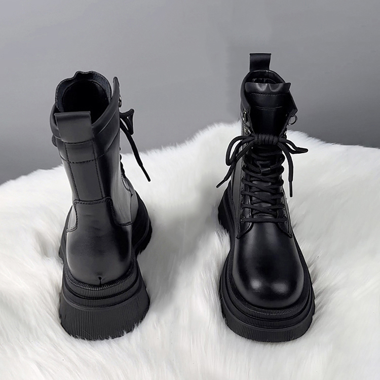 新款单靴英伦ins潮小个子短靴