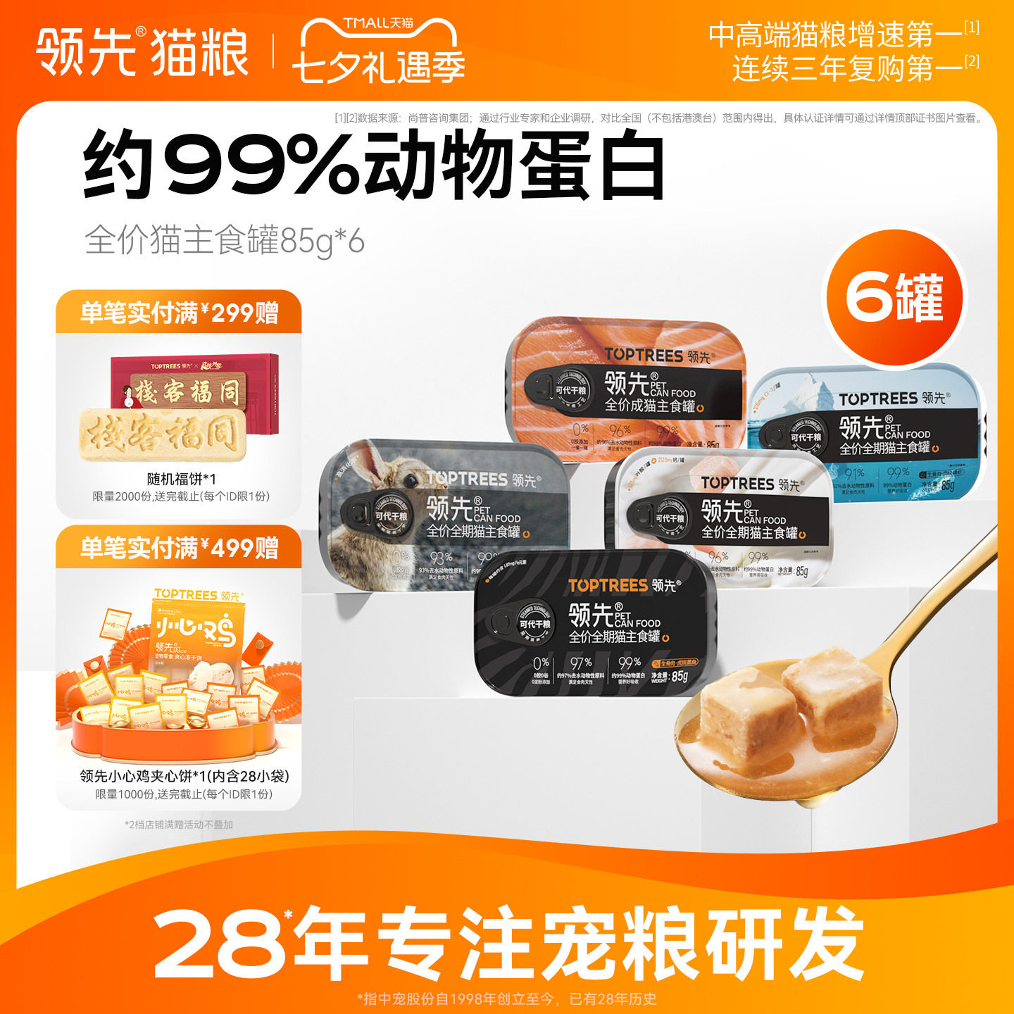 领先猫主食罐全价成猫幼猫饭小鸟胃湿粮零食餐盒舔舔罐头营养发育