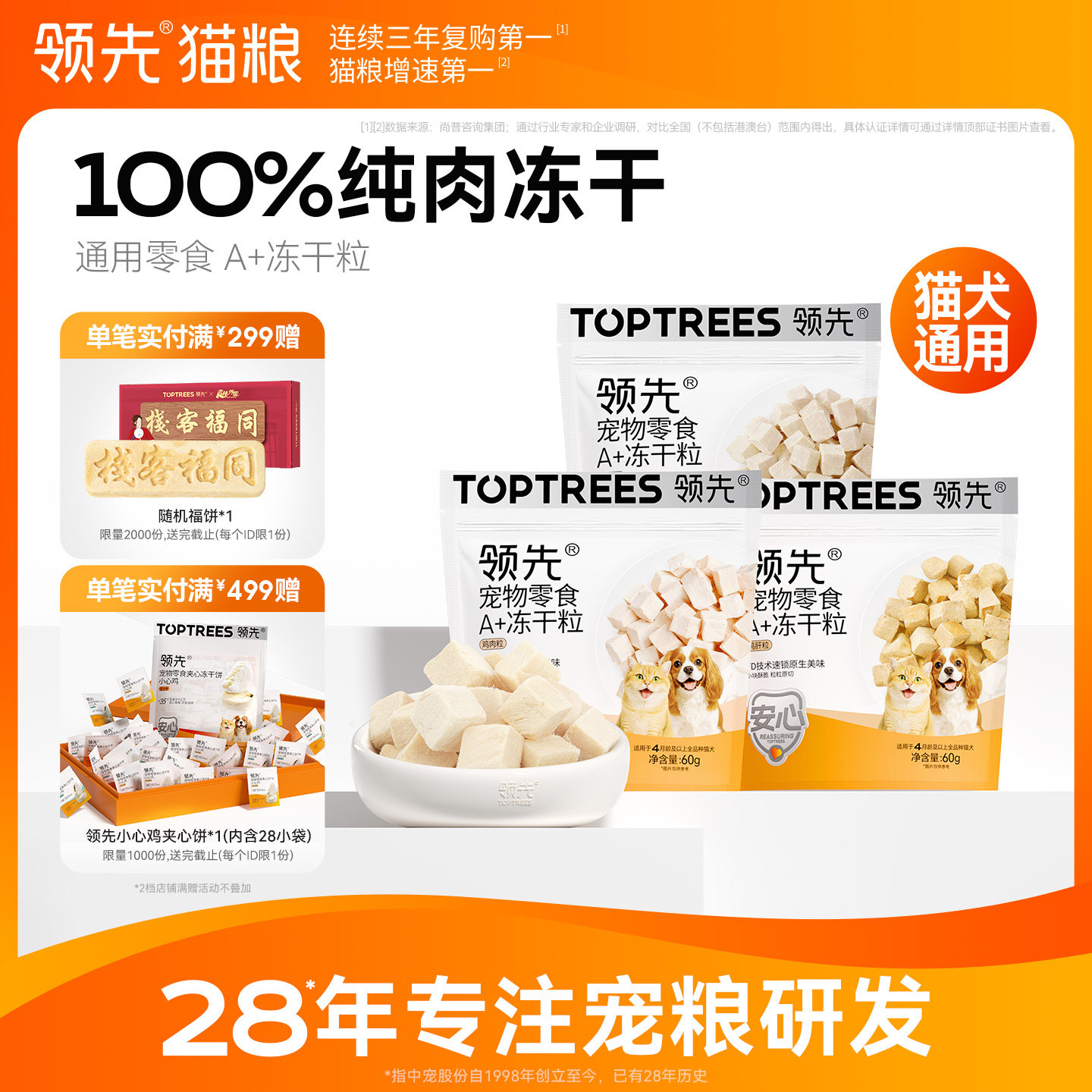 领先通用零食A+冻干粒50g/60g图片
