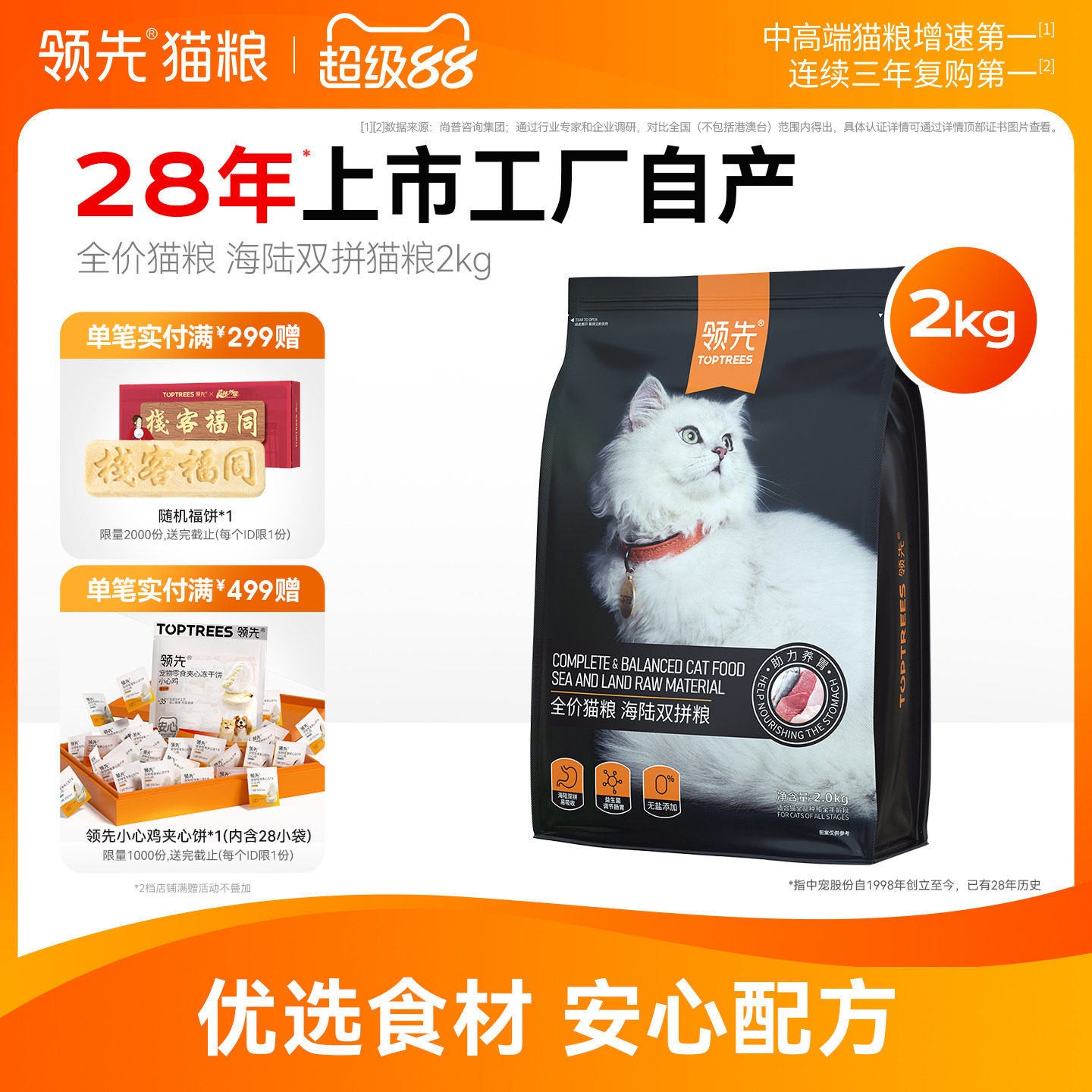 领先海陆双拼益生菌猫粮2/5.4kg图片