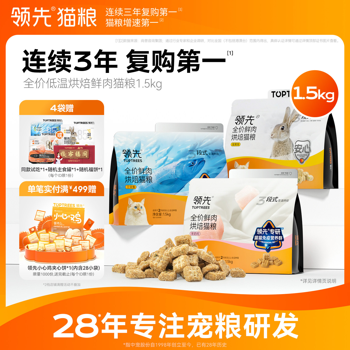 领先低温烘焙鲜肉猫粮1.5kg图片