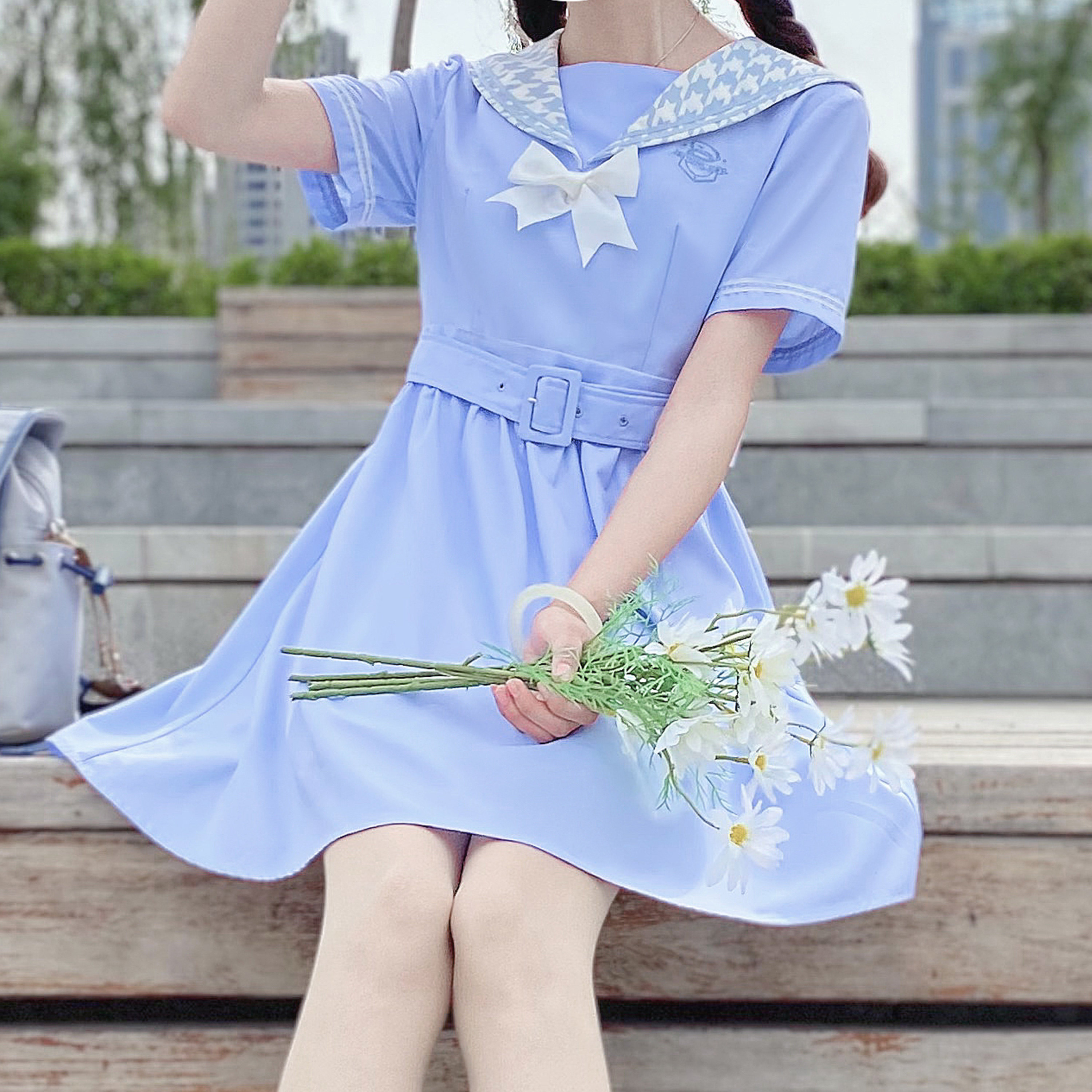 科科米勒原创正版jk制服裙盛夏服校供感护奶裙夏季学院风连衣裙