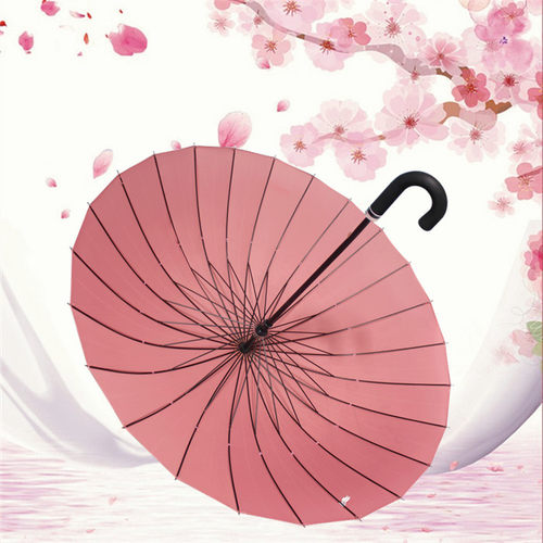 24骨雨伞大号长柄伞男女学生双人加固抗风遇水开花广告伞印logo