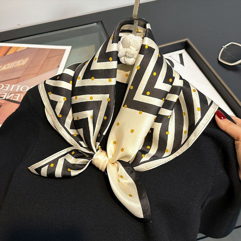 杭州丝绸围巾女士时尚简约百搭