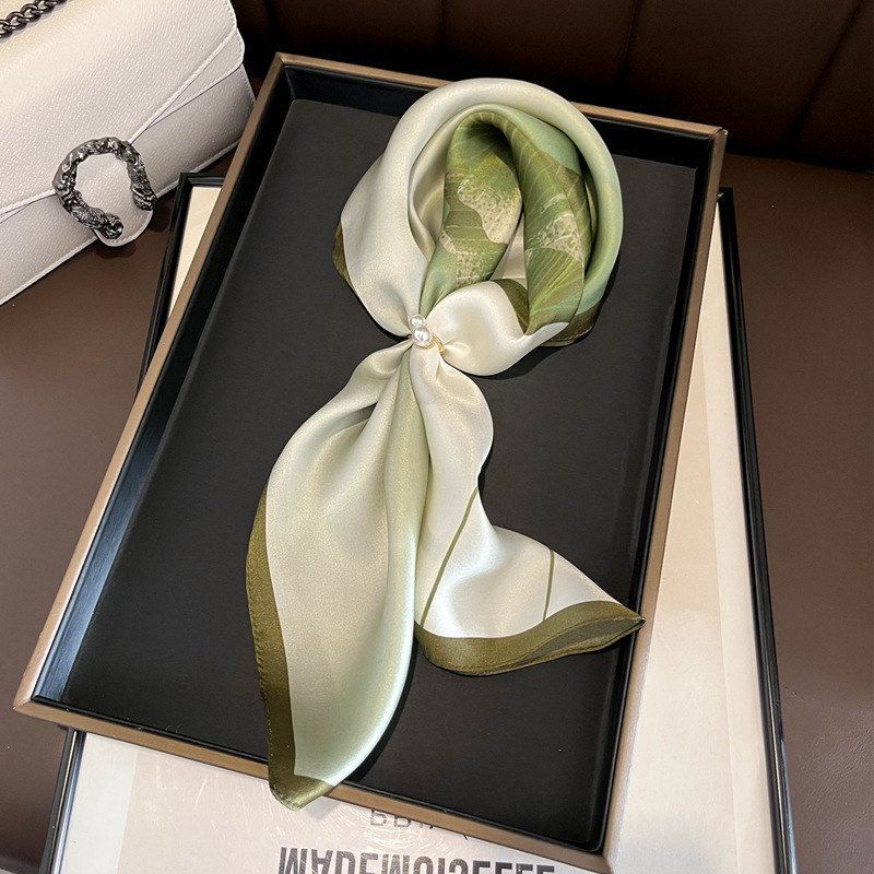 杭州丝绸100桑蚕丝丝巾花卉色女