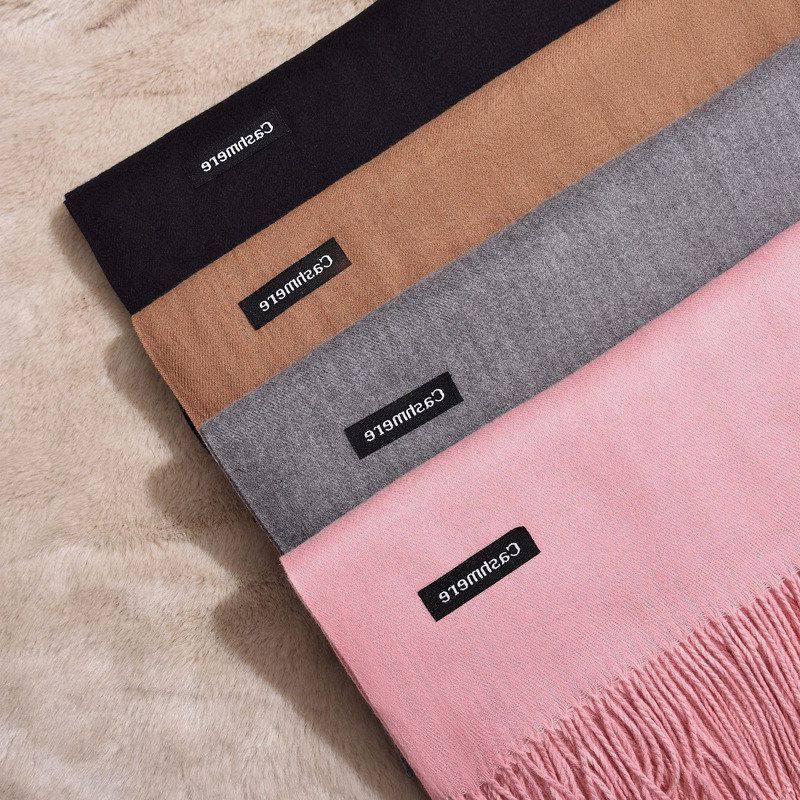 围巾女韩版秋冬季单色仿羊绒保暖加厚长款夏季新款空调流苏大披肩