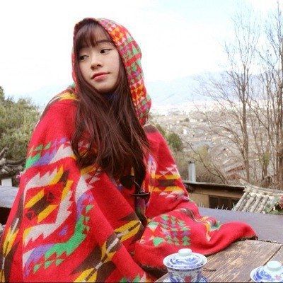 尼泊尔西藏丽江旅游拍照民族风斗篷大披肩女披风外套夏空调围巾