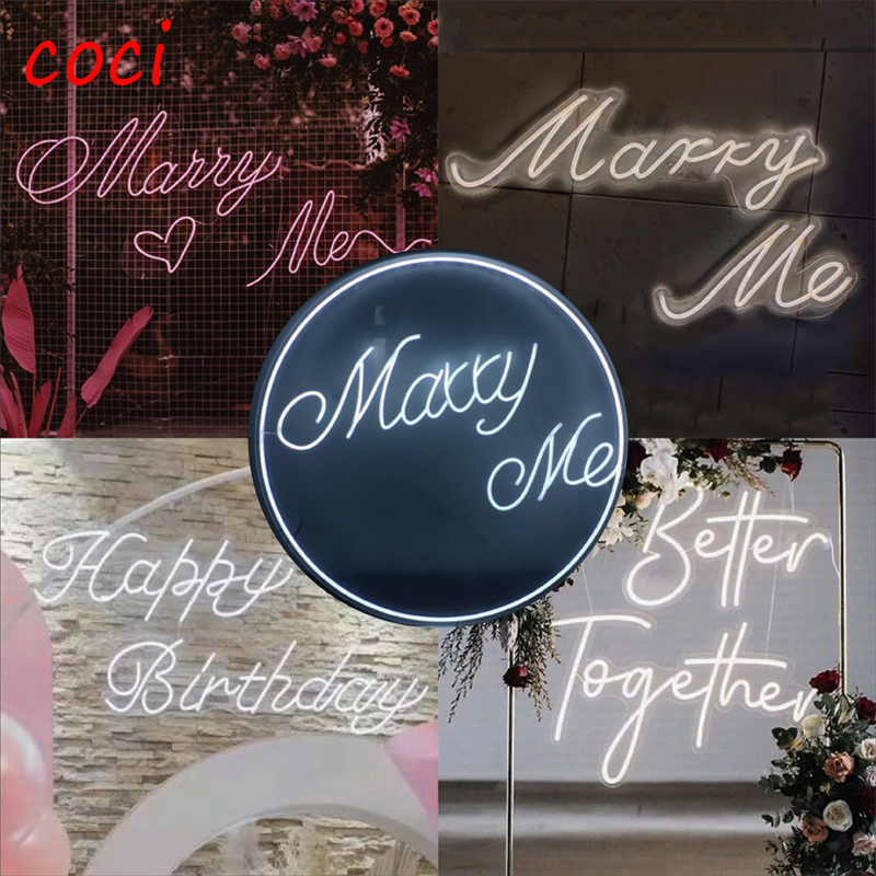 霓虹灯求婚派对发光亚克力道具