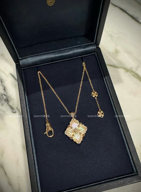 QIANYI仟意珠宝【歌剧院系列】宫廷风珐琅白富美镶钻镀18k金项链