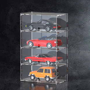 风火轮收纳盒合金小汽车模型TOMICA1:64儿童玩具多美卡透明展示架