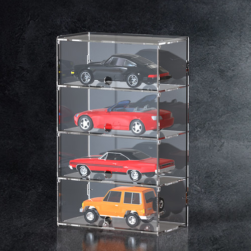 风火轮收纳盒合金小汽车模型TOMICA1:64儿童玩具多美卡透明展示架