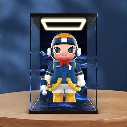 适用泡泡玛特MEGA SPACE MOLLY 400% 唐老鸭回型灯亚克力展示盒子