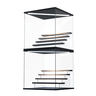 盲盒收纳展示架泡泡玛特透明陈列盒摆放架手办模型立牌防尘娃盒