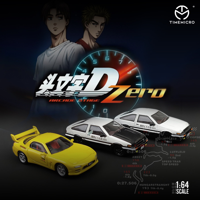 TM 1:64丰田AE86头文字D闭灯版合金仿真汽车模型代发