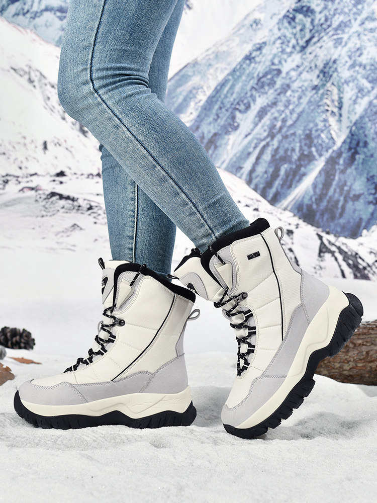 YIJIABAO SNOW BOOTS WOMENS 2024 WINTER WARM AND FLEECE OUTDOOR CASUAL AND COMFORTABLE NON-SLIP COTTON SHOES TRAVEL INTERNET CELEBRITY MODELS