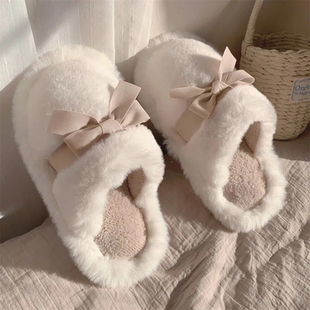 冬季新款加绒保暖鞋厚底防加绒穆勒鞋毛毛鞋包头拖鞋加绒穆勒鞋