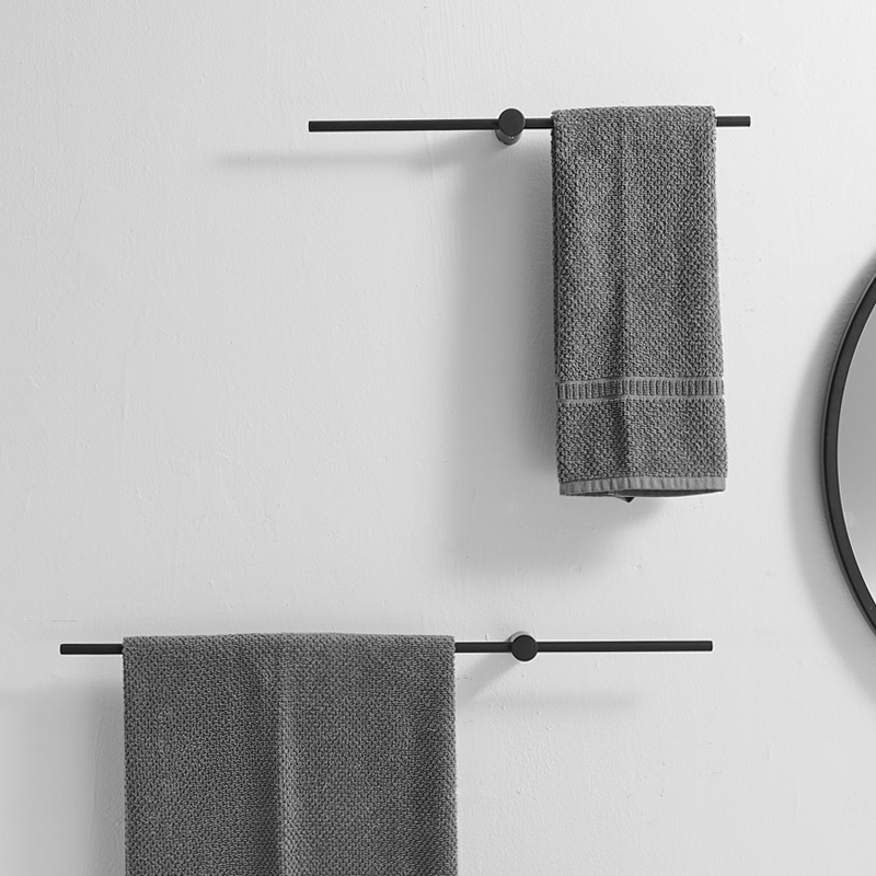 设计师款极简不锈钢毛巾架免打孔