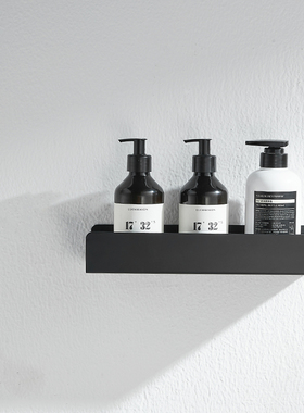 不锈钢浴室置物架卫生间淋浴房酒店厕所洗发水沐浴露工字架子黑色