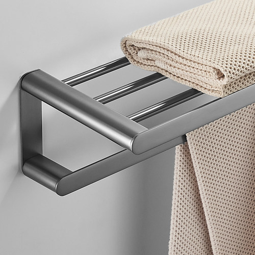 304不锈钢拉丝枪灰浴巾架套装