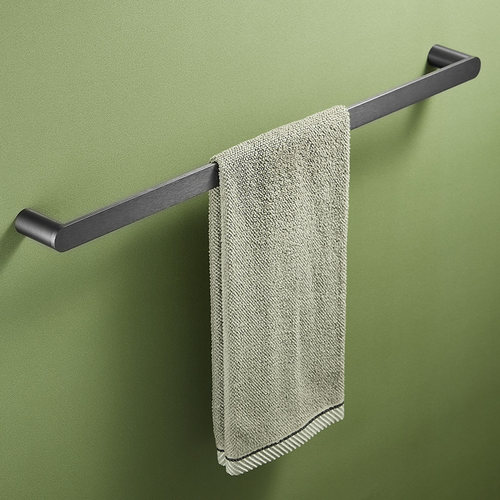 全铜高端毛巾架单杆免打孔极简约