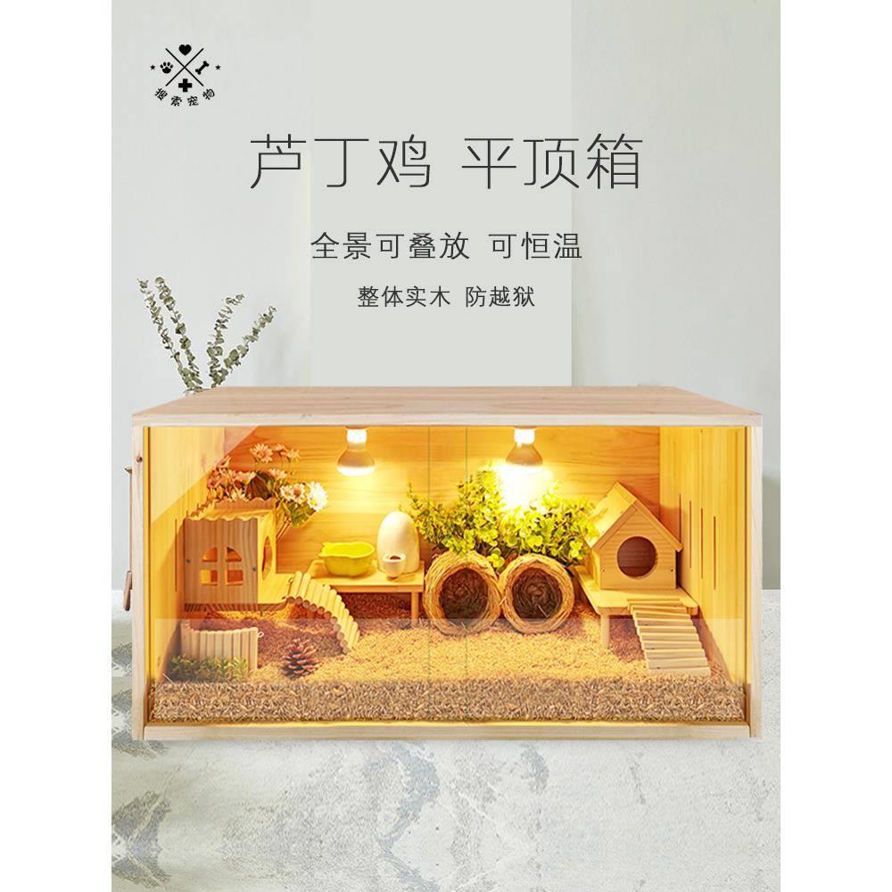 芦丁鸡宠物饲养箱保温箱小鸡笼子育雏造景专用全套卢丁鸡养箱恒温