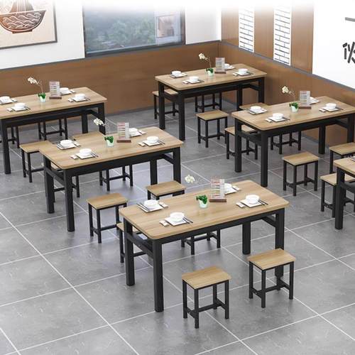 饭厅家用餐桌椅出租房组合桌餐厅小吃店食堂快餐饭店商用餐饮桌椅