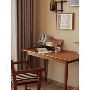 家用胡桃实木小户型书桌复中古工作台卧室电脑办公学习写字长桌子