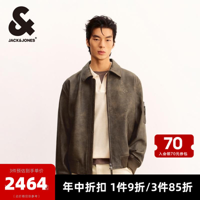 皮衣杰克琼斯翻领春季