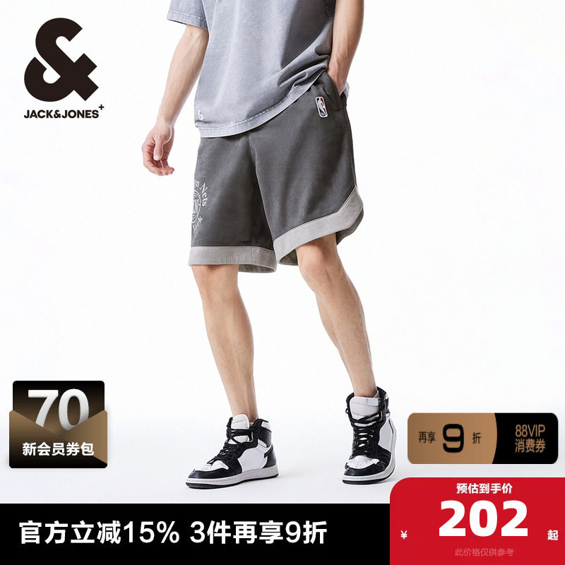 杰克琼斯outlets男装夏季NBA联名布鲁克林篮网队潮运动宽松