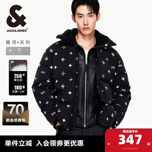 杰克琼斯outlets冬华丽炫酷美学银河系列反光面包羽绒服外套男装