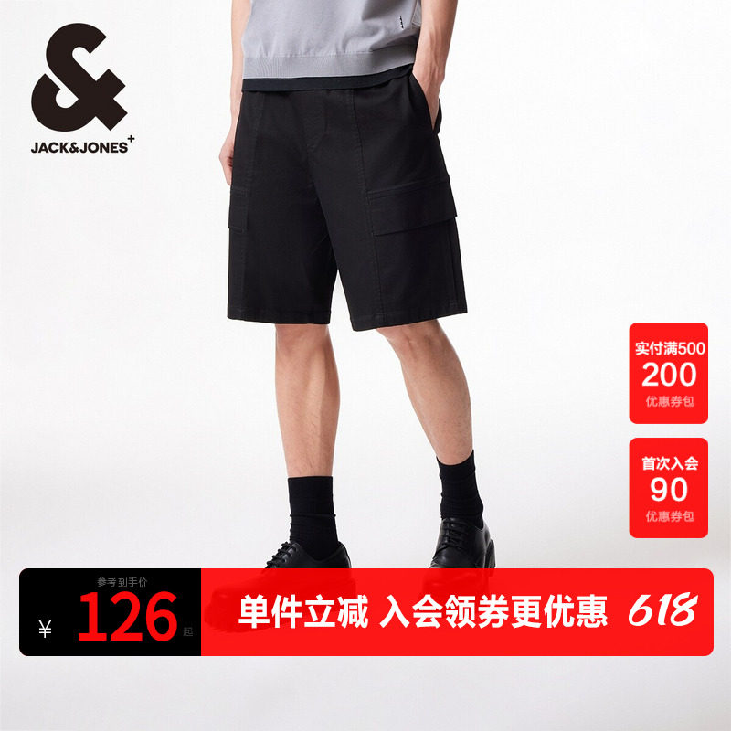 【精选】杰克琼斯夏季男士短裤休闲弹力工装风旅行牛仔短裤男装