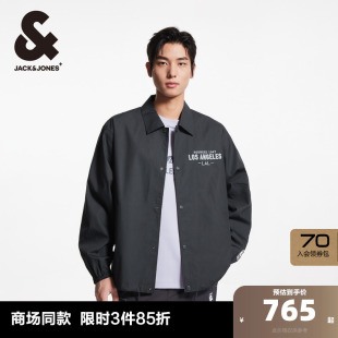 杰克琼斯奥特莱斯夹克NBA湖人队联名胸前字母刺绣舒适潮外套男装