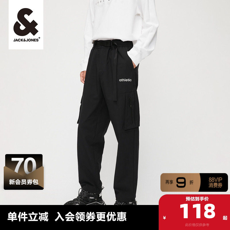 杰克琼斯outlets春季宽松低腰低裆长裤时尚舒适休闲裤长裤子男