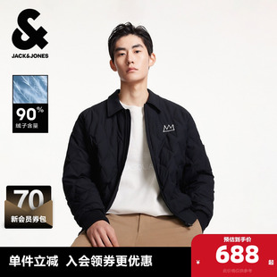 宽松潮舒适轻盈保暖翻领羽绒服外套男装 杰克琼斯BSQ联名冬季 新款