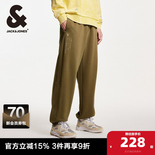 男装 杰克琼斯outlets春季 男裤 NBA联名雄鹿队字母刺绣休闲裤 新款