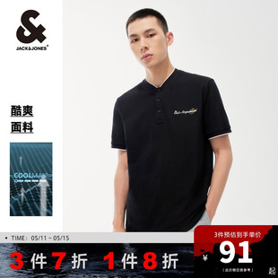 男上衣 SHIRT短袖 潮流商务字母刺绣衣服POLO 杰克琼斯奥特莱斯夏季