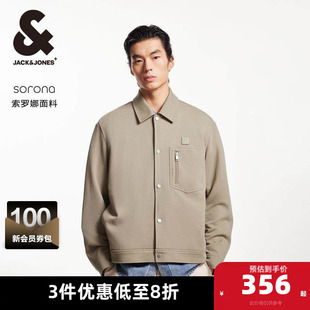 杰克琼斯男装夹克 外套春季纯色百搭质感高街流行休闲牛仔男款