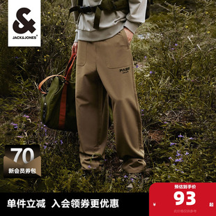 春款 杰克琼斯outlets男装 机能裤 子宽松直筒弹力休闲裤 腰带 户外裤