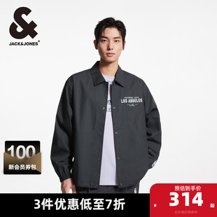 杰克琼斯奥莱春秋夹克NBA湖人队联名胸前字母刺绣舒适潮外套男装