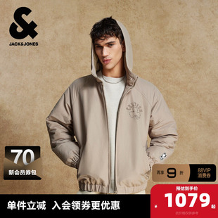 杰克琼斯春季宽松男装棉衣外套连帽NBA联名波士顿凯尔特人球队